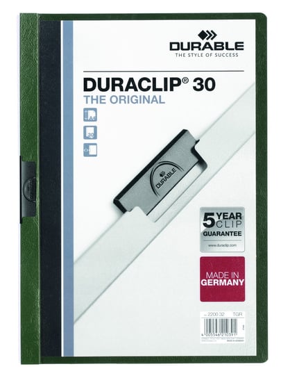 Durable Skoroszyt zaciskowy Duraclip Original 30 - kolor ciemnozielony DURABLE