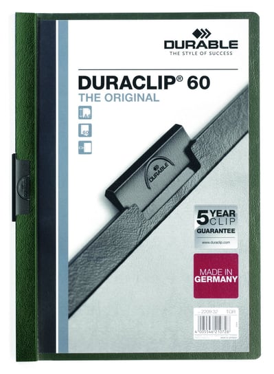 Durable Skoroszyt zaciskowy Duraclip Original 60 - kolor ciemnozielony DURABLE