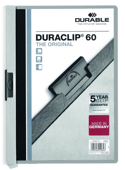 Durable Skoroszyt zaciskowy Duraclip Original 60 - kolor szary DURABLE