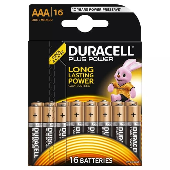 Duracell Baterie alkaliczne AAA Plus Power, 16 szt. Duracell