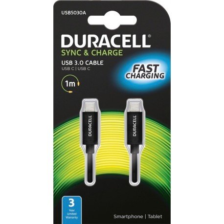 Duracell Kabel USB-C / USB-C 3.0 1m czarny Duracell