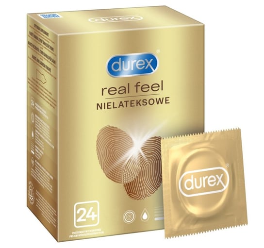 Durex, Durex, Prezerwatywy bez lateksu Real Feel, Wyrób medyczny, 24 szt. Durex