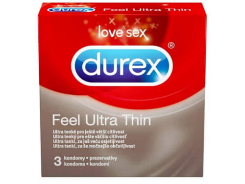 Durex, Feel Ultra Thin, Wyrób medyczny, 3 Sztuki Durex