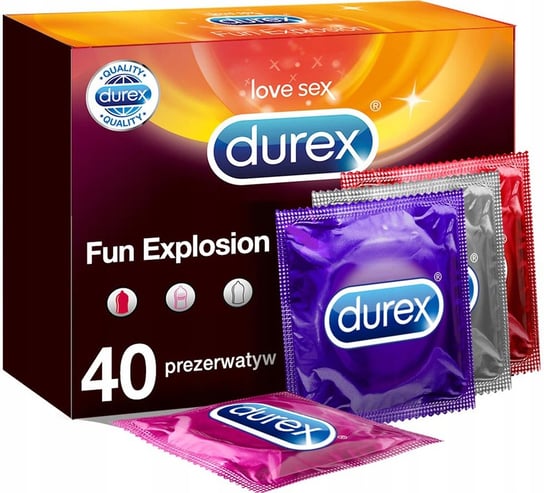 Durex, Fun Explosion, prezerwatywy, Wyrób medyczny, 40 szt. Durex
