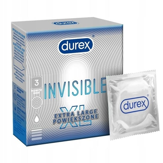 Durex Invisible extra large prezerwatywy powiększone, Wyrób medyczny, 3szt Durex