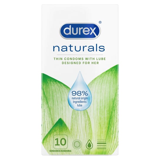 Durex Naturals cienkie prezerwatywy, Wyrób medyczny, 10 szt. Durex