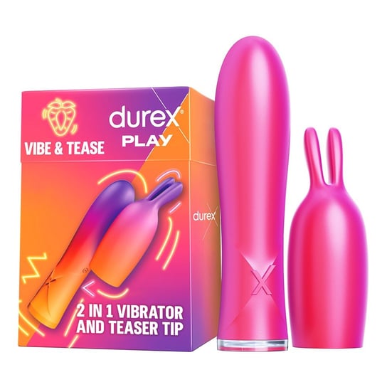 Durex, Play Vibe & Tease 2in1 Wibrator Intymny Ze Stymulującą Końcówką Durex
