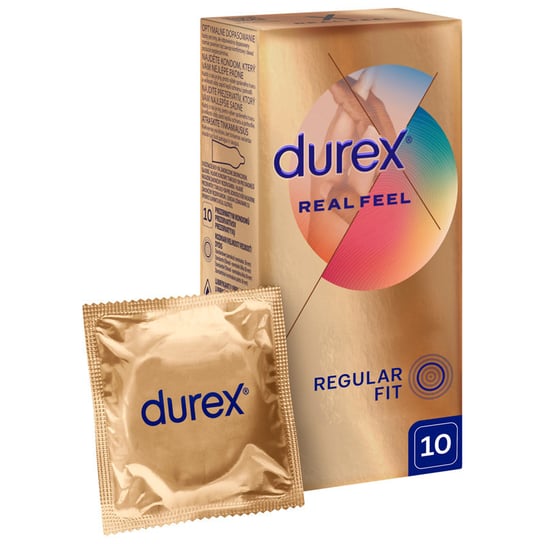 Durex, prezerwatywy bez lateksu Real Feel, Wyrób medyczny, 10 szt. Inna marka