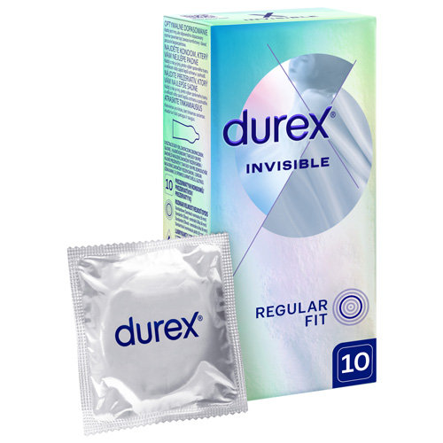 Durex, prezerwatywy dla większej bliskości Invisible, Wyrób medyczny, 10 szt. Durex