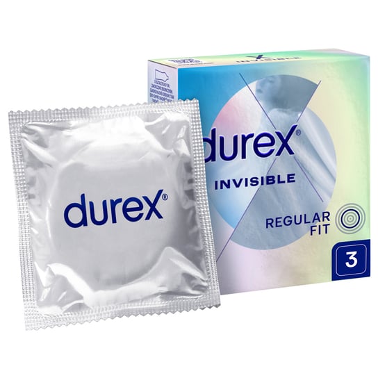Durex, prezerwatywy dla większej bliskości Invisible, Wyrób medyczny, 3 szt. Durex
