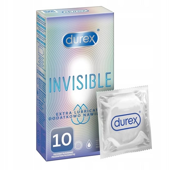 Durex, prezerwatywy dodatkowo nawilżane Invisible, Wyrób medyczny, 10 szt. Durex
