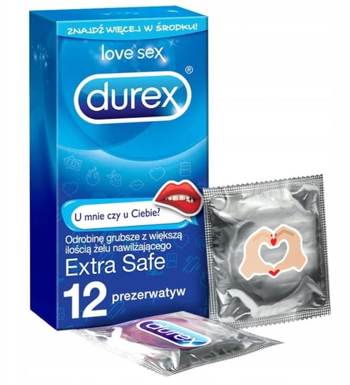 Durex, prezerwatywy Extra Safe Emoji, Wyrób medyczny, 12 szt. Durex