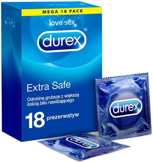 Durex, prezerwatywy Extra Safe, Wyrób medyczny, 18 szt. Durex