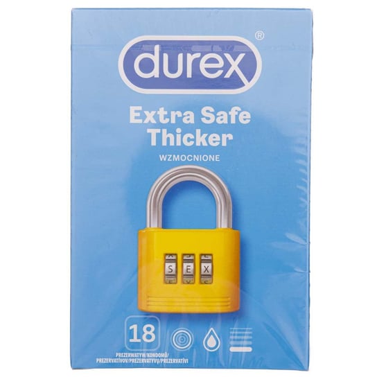 Durex prezerwatywy Extra Safe, Wyrób medyczny, 18 sztuk Durex