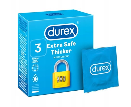 Durex, prezerwatywy Extra Safe, Wyrób medyczny, 3 szt. Durex