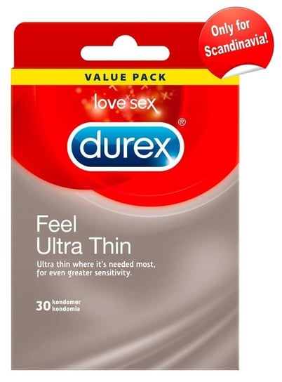 Durex, Prezerwatywy, Feel Ultra Thin, 30szt. Orion