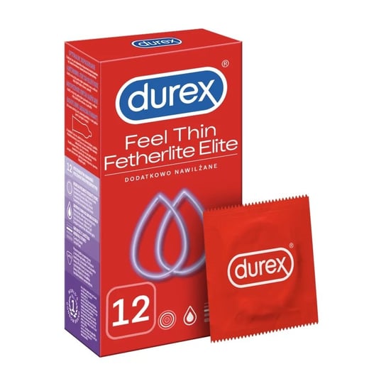 Durex, prezerwatywy Fetherlite Elite, Wyrób medyczny, 12 szt. Durex