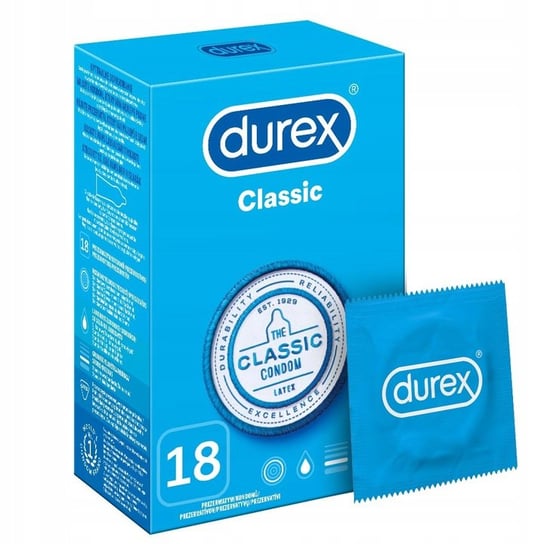 Durex, prezerwatywy klasyczne Classic, Wyrób medyczny, 18 szt. Durex