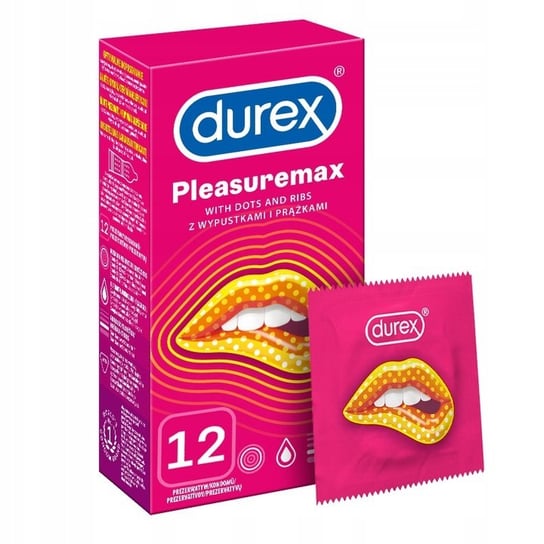 Durex, prezerwatywy Pleasuremax, Wyrób medyczny, 12 szt. Durex