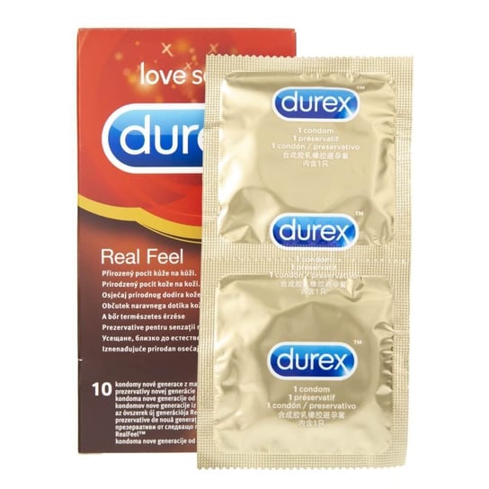 Durex, prezerwatywy Real Feel, Wyrób medyczny, 10 szt. Durex