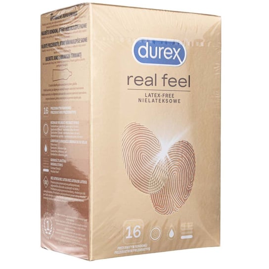 Durex prezerwatywy Real Feel, Wyrób medyczny, 16 sztuk Durex