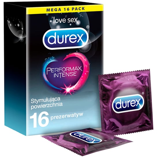 Durex, prezerwatywy z wypustkami Performax Intense, Wyrób medyczny, 16 szt. Durex