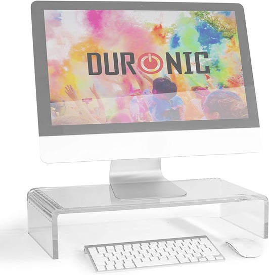 Duronic DM053 Podstawka pod monitor telewizor TV  akrylowa przezroczysta podstawa do 30 kg 50x 20 cm Duronic