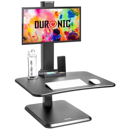 Duronic DM05D14 Podnośnik praca siedząca - stojąca | uchwyt monitora i klawiatury | biurko do pracy na stojąco | stacja robocza Duronic