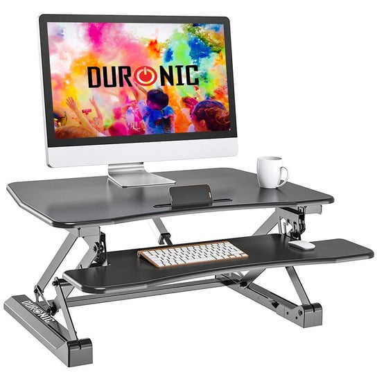Duronic DM05D8 Elektryczna nakładka stój- siedź z USB, elektryczna nakładka to pracy stojąco siedzącej, biurko do pracy na stojąco Duronic