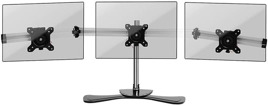 Duronic DM753 Stojak trzy monitory uchwyt 3 ekrany | ramię do ekranów | VESA 75 lub VESA 100 |wieszak |maks 8 kg |na 3 monitory | stojak | uchwyt | regulacja monitora | 15”-24” Duronic