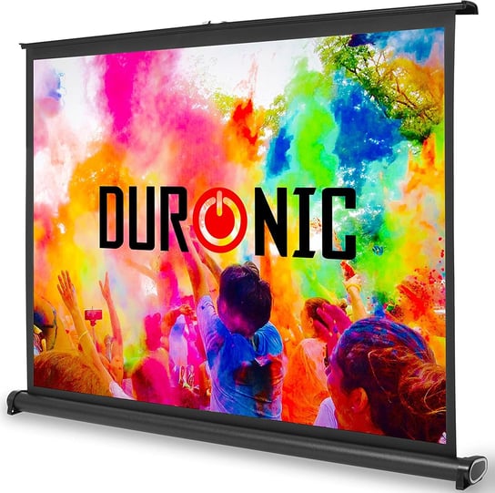 Duronic DPS40 Ekran do projektora przenośny z etui | sala konferencyjna | kino domowe | mata projekcyjna Duronic