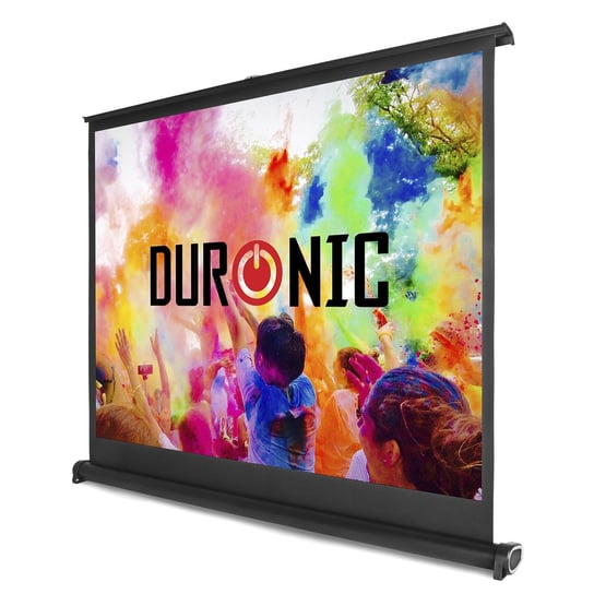 Duronic DPS50 Ekran do projektora przenośny z etui | sala konferencyjna | kino domowe | mata projekcyjna Duronic