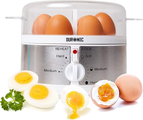 Duronic EB35 Jajowar parowar szybkowar do 7 jajek | jajka na miękko | jajka na twardo | stal nierdzewna | wyłącznik automatyczny Duronic