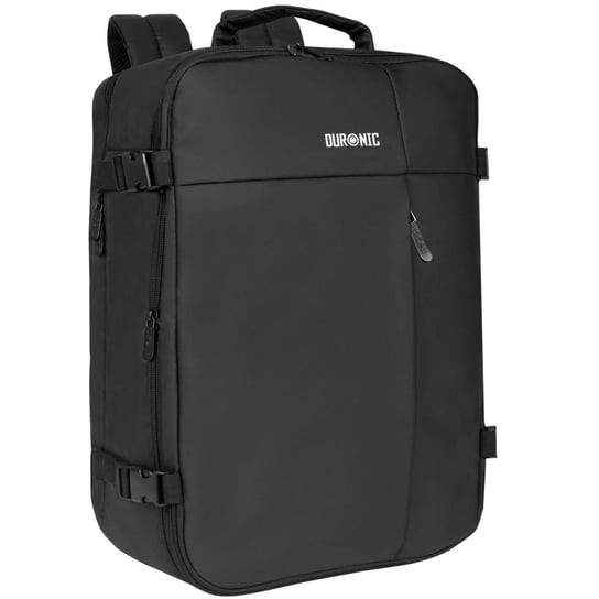 Duronic LB26 Plecak na bagaż podręczny 48x32x16 | pokrowiec na laptopa, notebook, tablet, studia, czarny plecak unisex, plecak jak walizka Duronic