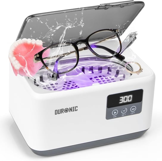 Duronic UC60 Myjka ultradźwiękowa 50W do okularów biżuterii protez kosmetyczna sterylizator kosmetyczny 90-600 sek 600ml Duronic