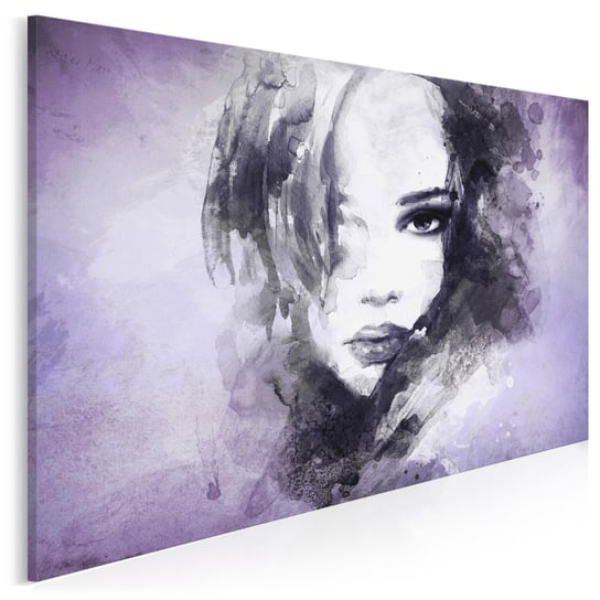 Dusza z antracytu we fioletach - nowoczesny obraz na płótnie - 120x80 cm VAKU-DSGN Nowoczesne obrazy