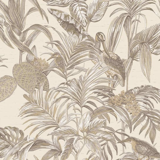 DUTCH WALLCOVERINGS Tapeta Bird-of-Paradise, kremowa Dutch Wallcoverings