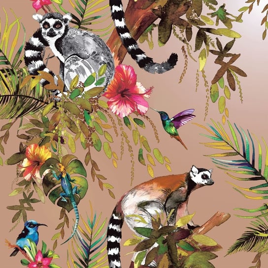 DUTCH WALLCOVERINGS Tapeta Lemur, różowe złoto Dutch Wallcoverings