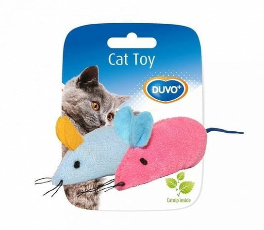 Duvo+ Zabawka dla kota 2x Kolorowa Myszka 6x5x3cm DUVO+
