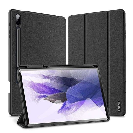 DUX DUCIS Domo składany pokrowiec etui na tablet z funkcją Smart Sleep podstawka Samsung Galaxy Tab S7 FE / Tab S7+ (S7 Plus) czarny Samsung