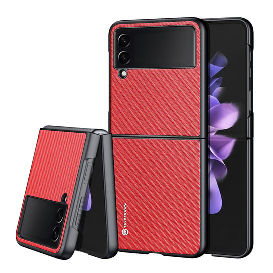 Dux Ducis Fino Etui Pokrowiec Pokryty Nylonowym Materiałem Samsung Galaxy Z Flip 3 Czerwony Dux Ducis