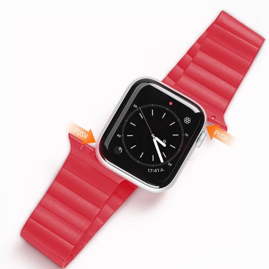 Dux Ducis Magnetic Strap pasek Apple Watch Ultra bransoletka magnetyczna opaska czerwony (Chain Version) Inna marka