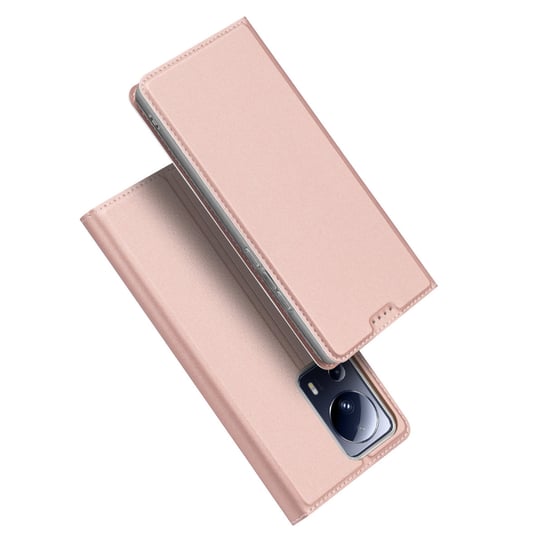 Dux Ducis Skin Pro Etui Do Xiaomi 13 Lite Pokrowiec Z Klapką Portfel Na Kartę Podstawka Różowe Dux Ducis