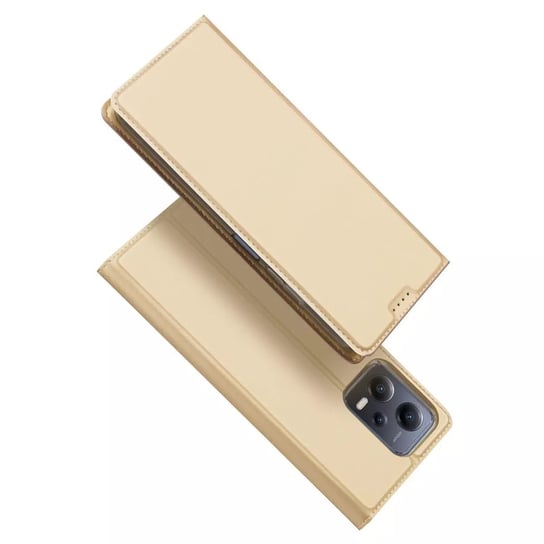 Dux Ducis Skin Pro etui do Xiaomi Redmi Note 12 5G / Poco X5 5G pokrowiec z klapką portfel na kartę podstawka złote Dux Ducis
