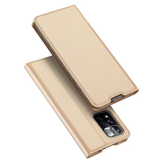 Dux Ducis Skin Pro Kabura Etui Pokrowiec Z Klapką Xiaomi Redmi Note 11 Pro+ 5G (China) / 11 Pro 5G (China) / Mi11I Hypercharge / Poco X4 Nfc Złoty Dux Ducis