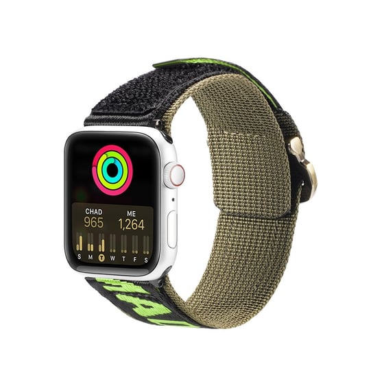 Dux Ducis Strap (Outdoor  Version) Pasek Apple Watch Ultra, Se, 8, 7, 6, 5, 4, 3, 2, 1 (49, 45, 44, 42  Mm) Nylonowa Opaska Bransoleta Czarno-Zielony Dux Ducis