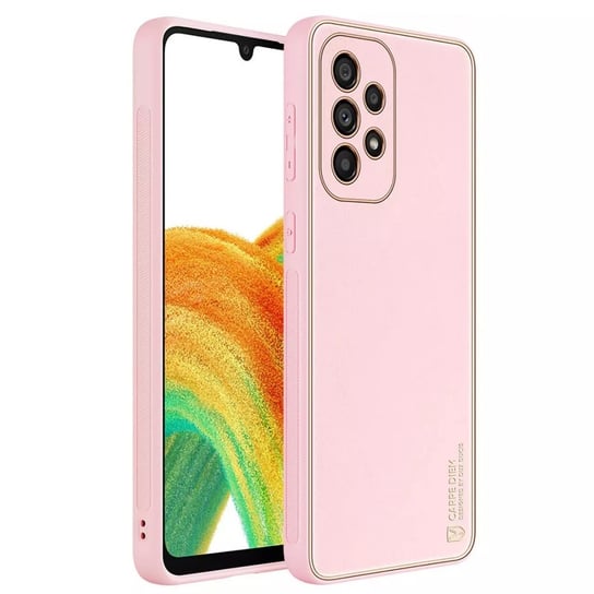 Dux Ducis Yolo eleganckie etui pokrowiec ze skóry ekologicznej Samsung Galaxy A33 5G różowy 4kom.pl