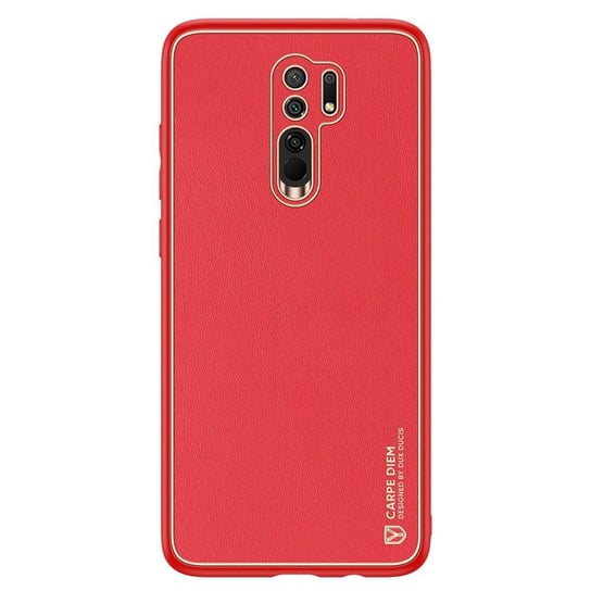 Dux Ducis Yolo eleganckie etui pokrowiec ze skóry ekologicznej Xiaomi Redmi 9 Czerwony Dux Ducis