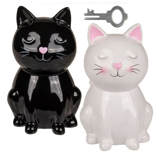 Duża Ceramiczna Skarbonka Kot Szczęścia Otwierana Czarna Lub Biała Prezent Inna marka