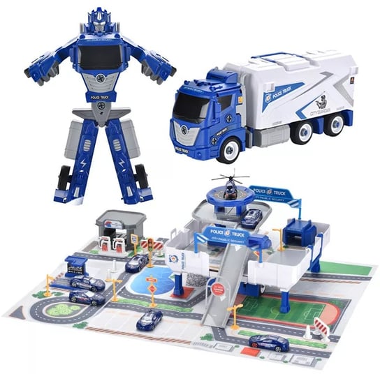 Duża Ciężarówka Rozkładana Robot Policja Radiowóz Transformers Inna marka
